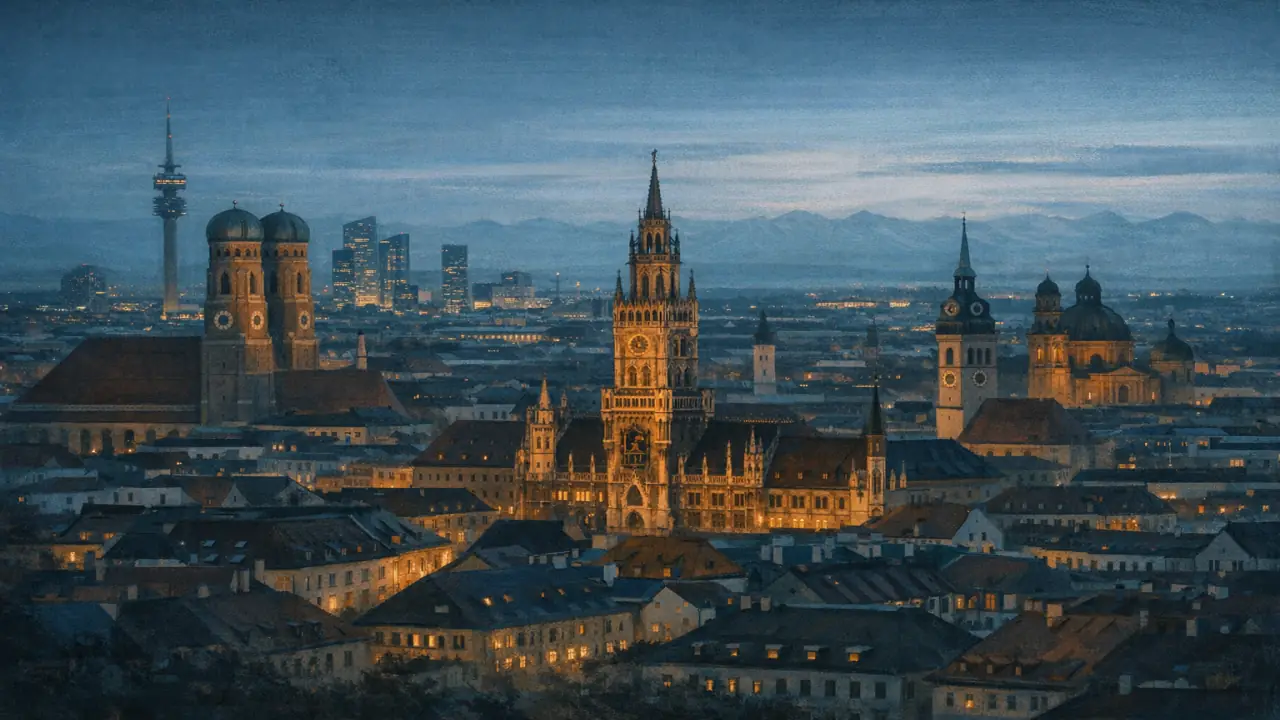 Stylized city cover for Munich