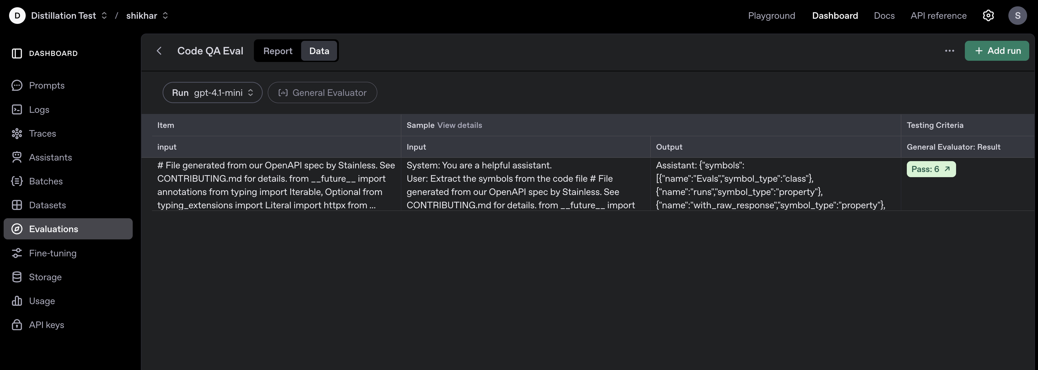 Evaluation Data Part 1