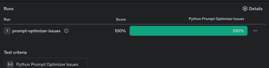 Accuracy for the golden set