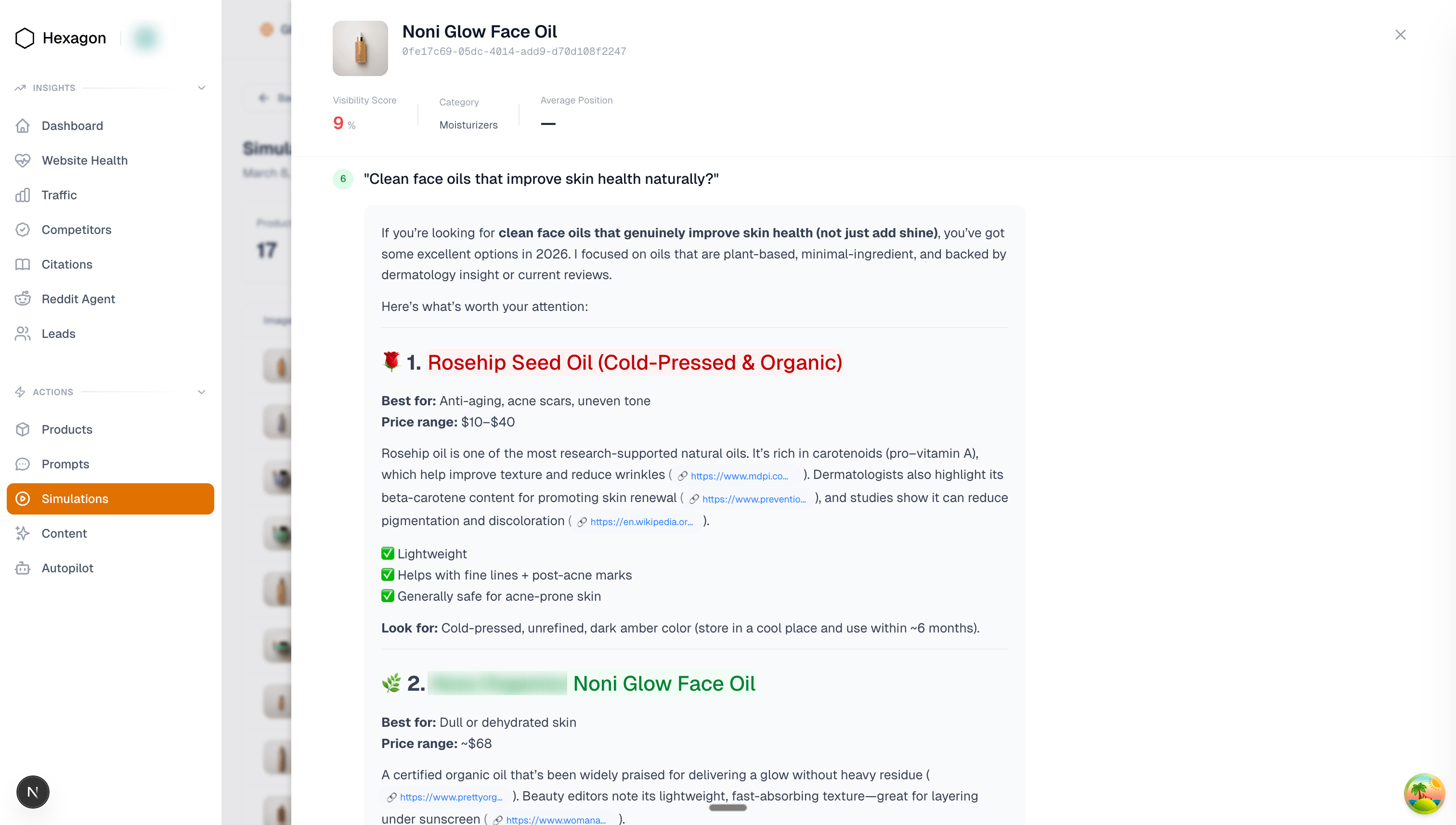 Hexagon response simulation architecture